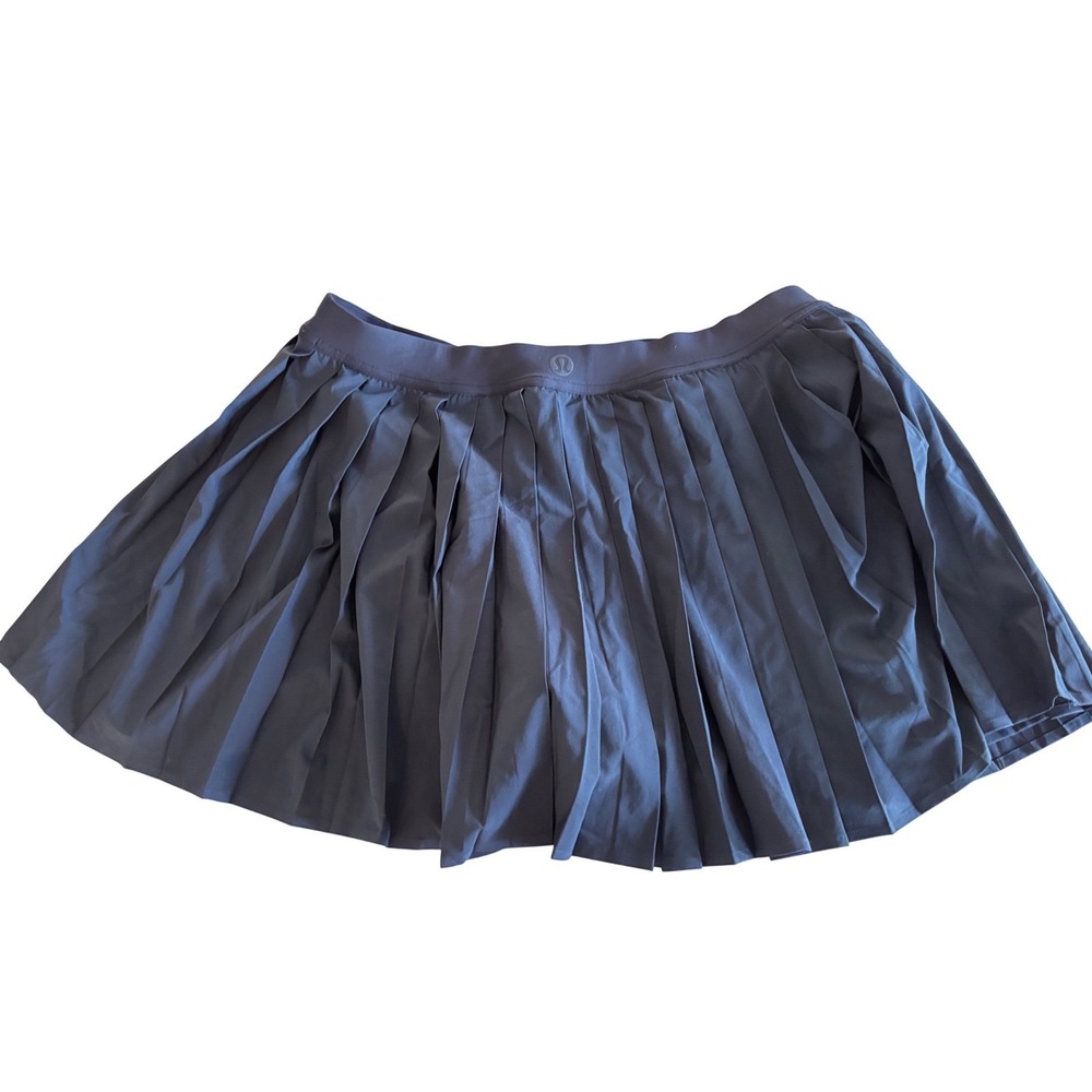 Lululemon Pleated Court Skort Navy Blue Tennis Golf Skirt Size 12